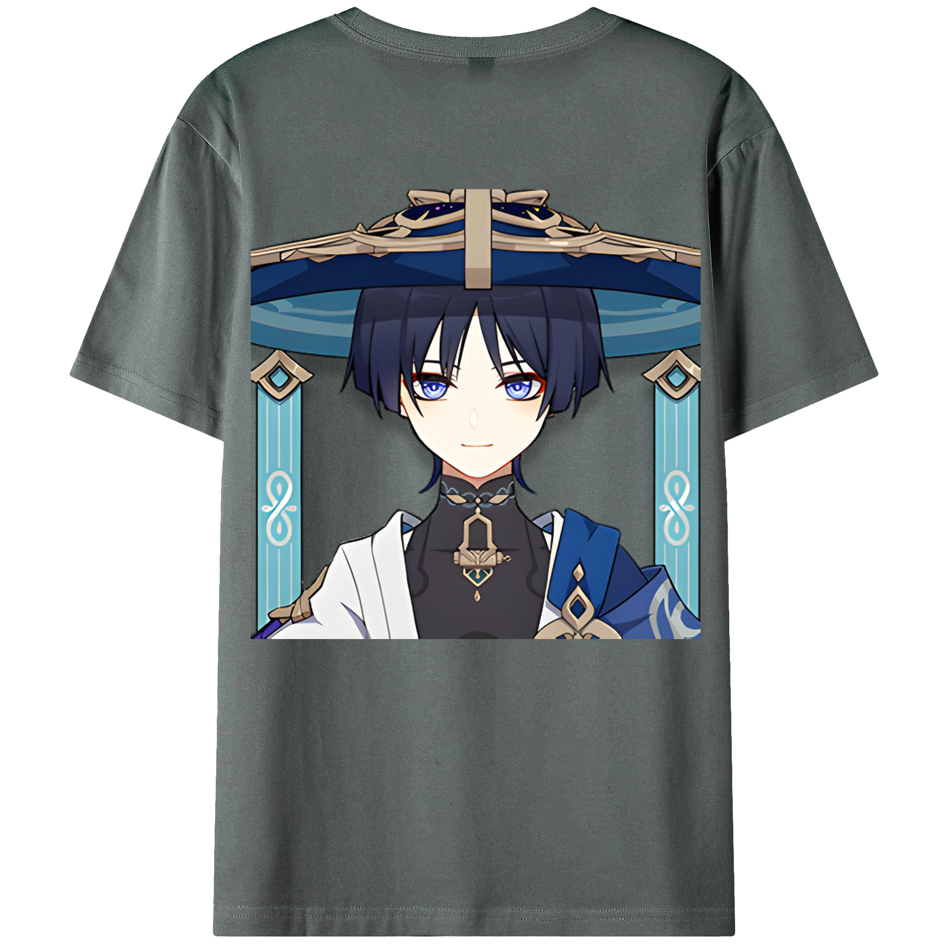 げんし神 さんペい genshin Sanpei 綿100％ メンズ半袖Tシャツ（バックプリント） 通気性